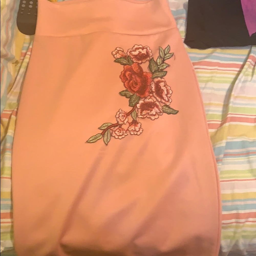 Blush tone skirt